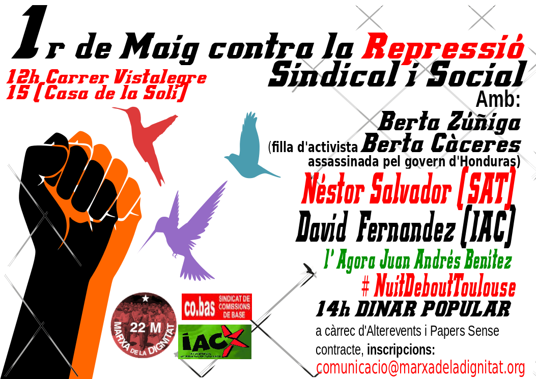 1r de maig contra la Repressió Sindical i Social.