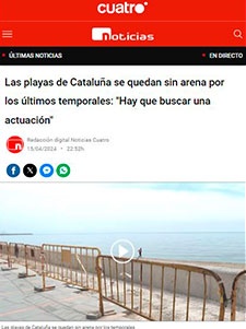 Las playas de Cataluña se quedan sin arena por los últimos temporales: "Hay que buscar una actuación