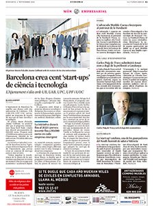 La Vanguardia - Barcelona crea cent 'start ups' de ciència i tecnologia
