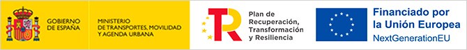 Logos del Ministeri de TMAR, del Pla de RTR i dels Fons Next Generation de la UE
