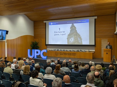 Sala d'Acte de l'Escola de Camins amb els assistents