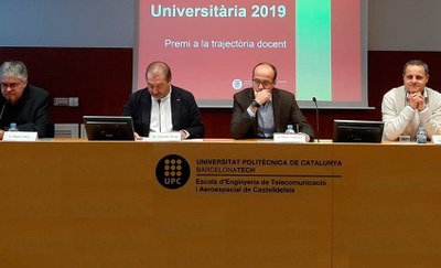 Acte de reconeixement al professor Miguel Valero, guardonat amb el Premi UPC a la Qualitat en la Docència Universitària 2019