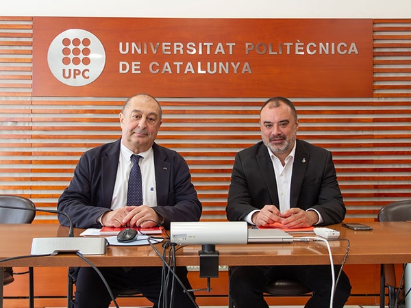 El rector de la UPC, Francesc Torres, i Jordi Ballart, alcalde de Terrassa