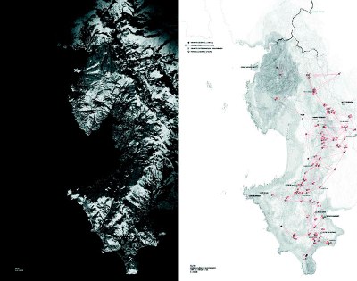 Dos mapes del territori gallec analitzat per Elisa Gallego Picard, guanyadora del Premi Europeu Manuel de Solà-Morales