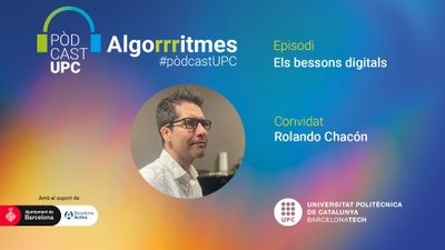 Caràtula del pòdcast 'Els bessons digitals', amb Rolando Chacón, investigador de l'Escola de Camins