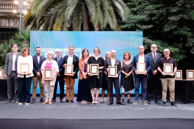 Fotografia de grup dels professors premiats en la categoria de Transferència de coneixement