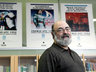 Retrat del professor Miquel Barceló, artífex del Premi UPC de Ciència Ficció, que ara durà el seu nom