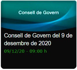Ja estan disponibles els informes i la documentació de la sessió del Consell de Govern del 9 de desembre