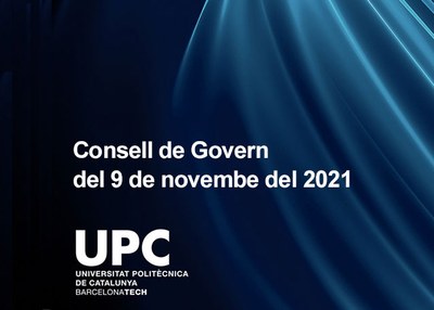 Informe del rector, acords i documents informatius del Consell de Govern del 9 de novembre