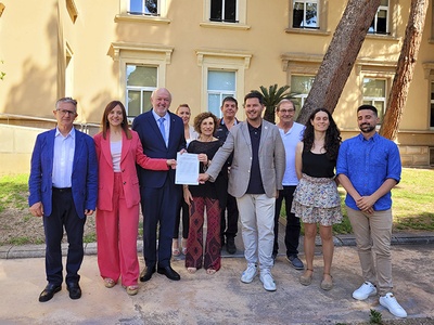 Representats dels tres ajuntaments i de la UPC