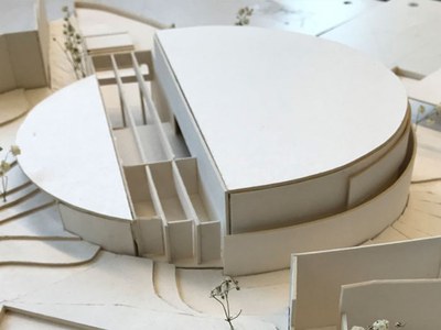 Maqueta de la proposta 'Teatre a la Plaça’, de l’estudiant Santiago Alberca Gandia
