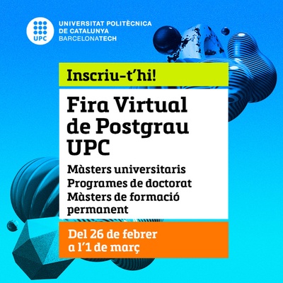 Cartell de la Fira Virtual de Postgrau UPC 2024