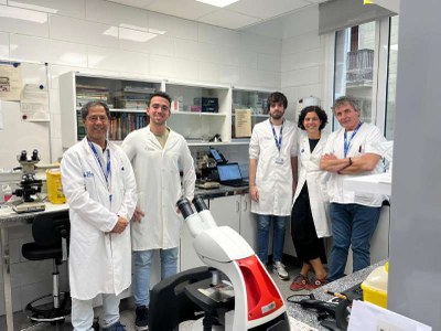 L'equip del grup de recerca de Microbiologia del Vall Hebron Institut de Recerca (VHIR) al laboratori de Drassanes