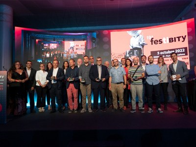 Fotografia dels premiats a la 19a Festibity