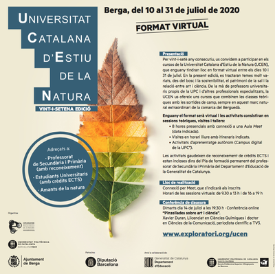 Arriba la Universitat Catalana d’Estiu de la Natura (UCEN), en format virtual