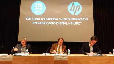 La UPC i HP creen a l’ESEIAAT la càtedra d’empresa ‘Hub d’Innovació en Fabricació Digital HP-UPC’