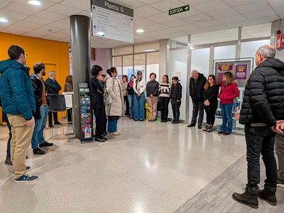 Imatge del minut de silenci a l'Escola Politècnica Superior d'Enginyeria Manresa (EPSEM)