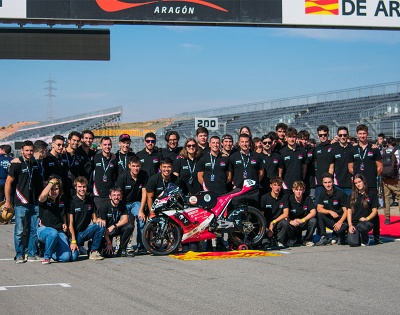 Moto de l'equip Synergy Racing Team de l'EPSEM