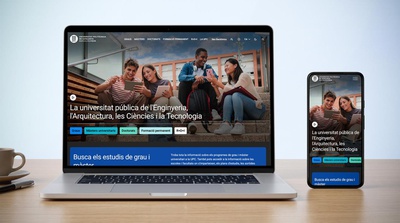 Interfície de la nova 'home' de la UPC