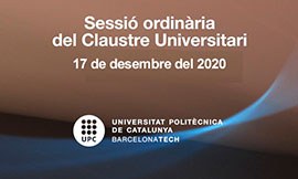 Documentació del Claustre Universitari de la UPC, reunit per videoconferència el 17 de desembre