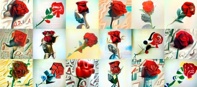 Alguns exemples de roses digitals que s'han generat