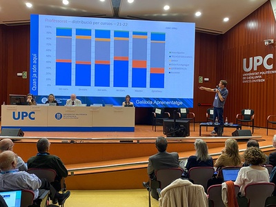 El vicerector de Política Universitària, Joan Gispets, en la sessió del 4 d'octubre