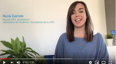 Videocomunicat de la vicerectora de la UPC, Núria Garrido