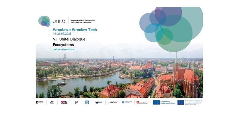 Cartell de 8è Unite! Dialogue, que té lloc a Wroclaw (Polònia)