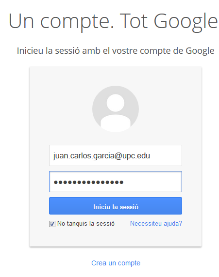 entrar a google amb @upc entrar a google amb @upc