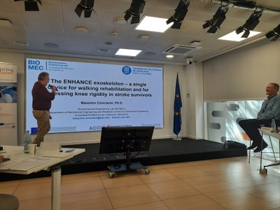 Massimo Cenciarini, finaliza su proyecto de dos años Tecniospring INDUSTRY sobre el desarrollo de tecnologías de movilidad asistida para pacientes con ictus