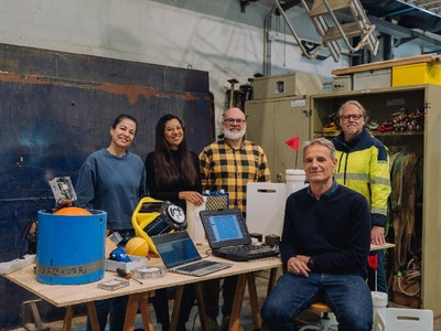 Research team from LIM who conducted the study. From left to right: María Liste, Leidy M. Castro-Rosero, Ivan Hernandez, Joaquim Sospedra, and in the foreground, Jose M. Alsina