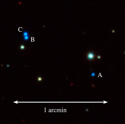 A student at the UPC’s Barcelona School of Telecommunications has discovered the first resolved triple white dwarf system ever reported