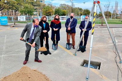 Further development on the Diagonal-Besòs Campus with the cornerstone laying for the new building for SMEs, start-ups and co-working spaces and the opening of the park