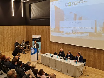 Ignasi Buyreu, director of the FPCAT-UPC Sustainable Mobility Campus (Martorell), explaining the project
