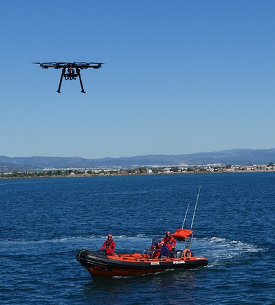 Testing a drone to save lives in the Mediterranean