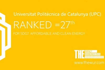 The UPC, 1st in Spain and among the world’s top 100 in SDG Industry, Innovation and Infrastructure