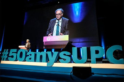 The Spanish minister of Universities, Joan Subirats, during his speech