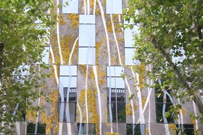 Simulación de una fachada vegetal en el edificio Ako Suites Aparthotel de Barcelona