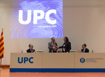 Acto de presentación pública del nuevo rector de la UPC, Francesc Torres