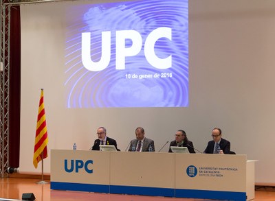 Acto de presentación pública del nuevo rector de la UPC, Francesc Torres