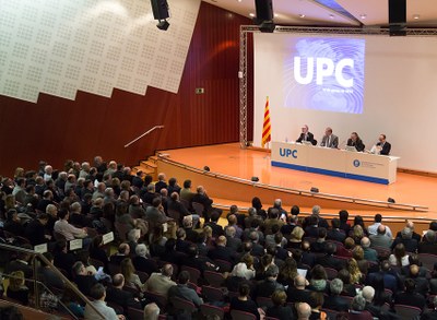 Acto de presentación pública del nuevo rector de la UPC, Francesc Torres