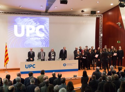 Acto de presentación pública del nuevo rector de la UPC, Francesc Torres