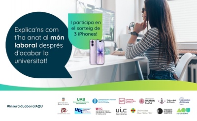 Imagen promocional animando a participar en la encuesta e informando del sorteo de tres iPhones