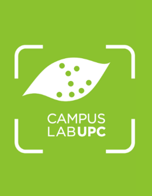 Esquema gráfico de los edificios de los campus y centros docentes de la UPC considerados como un laboratorio experimental para resolver retos en energía, sostenibilidad y huella ecológica en la UPC