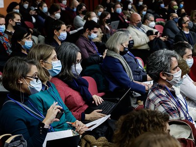 Público sentado durante de una de las sesiones del 4th Unite! Dialogue Barcelona en la sesión de Unite! Community