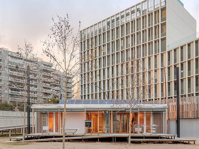 La casa 'TO', instalada en el Campus Diagonal-Besòs de la UPC. Foto: Andres Flajszer