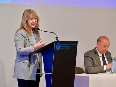 La presidenta del Consejo Social de la UPC, Montserrat Guardia, ha destacado el servicio único y esencial de la universidad para el país