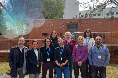 El equipo de IDEM durante la primera reunión de proyecto transnacional en persona, celebrada al Campus Norte de la UPC