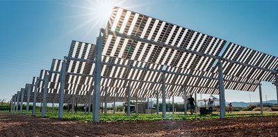 La planta agrovoltaica del Agrópolis de Viladecans, la primera integrada con cultivo de regadío en Cataluña