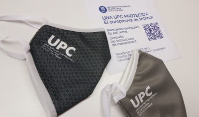 La UPC empieza a repartir mascarillas reutilizables a la comunidad universitaria